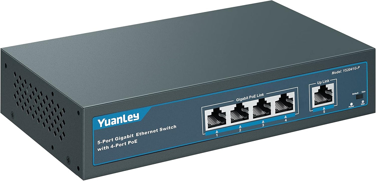 11 Port Gigabit PoE Switch, 8 PoE+ Port 1000Mbps, 2 Gigabit Uplink, 1 SFP Port, 120W, Metal, Unmanaged, Pack of 2 E35586