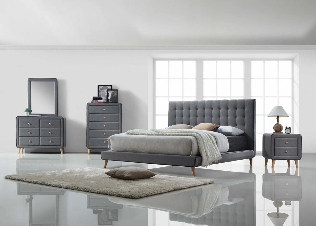 Light Gray Fabric Dresser L463
