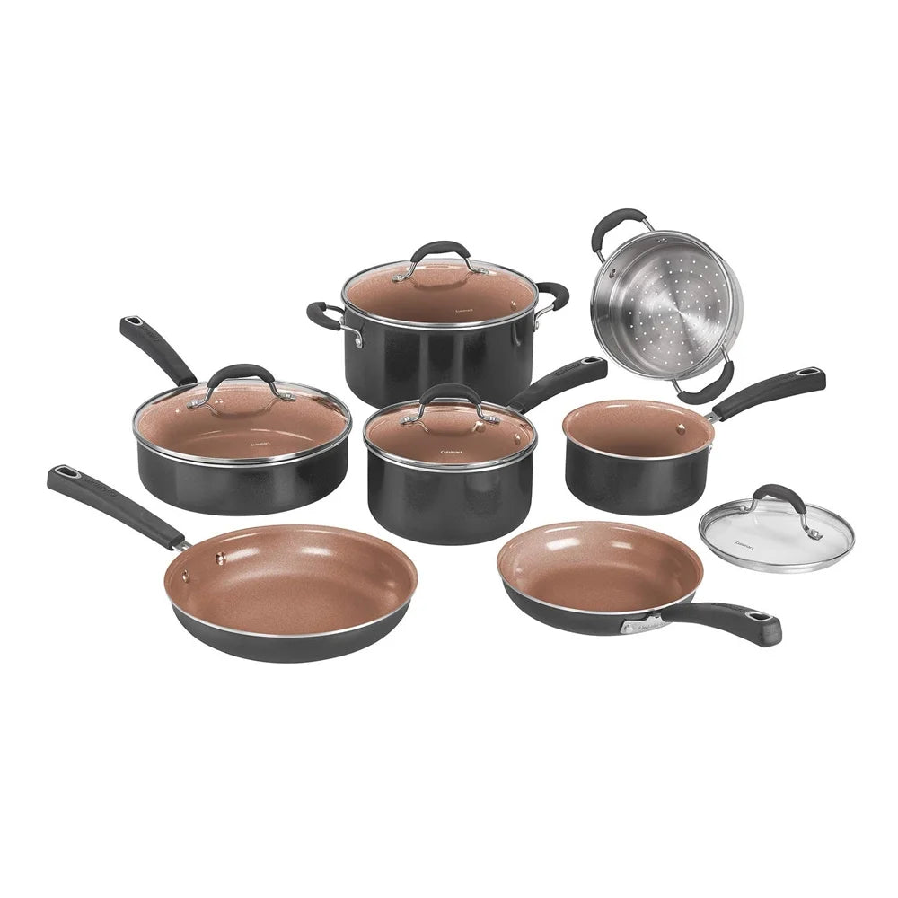 11 Pc Non Stick Cookware Set with Oven Mitt T9543