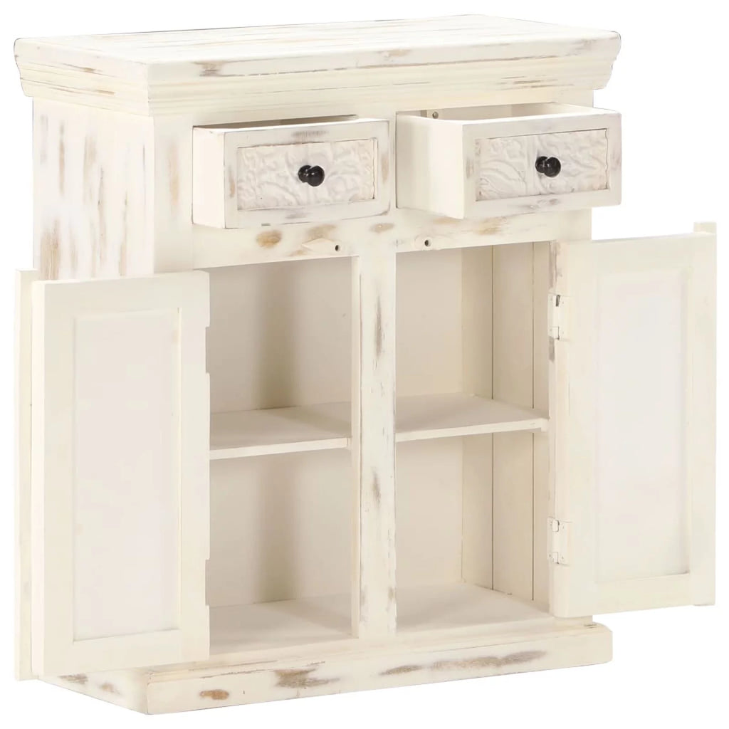Mango Wood Storage Cabinet with 2 Drawers and 2 Doors Y681