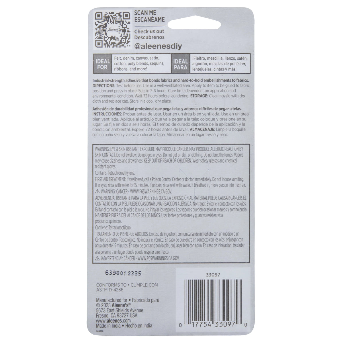 1.5 fl oz Clear Fabric Adhesive N11240