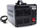 Voltage Transformer Converter 1000 Watt Step Up/Down 110-120 Volt to 220-240 Volt with 2 US outlets, 2 Universal outlets, Circuit Breaker Pack of 2 R180372