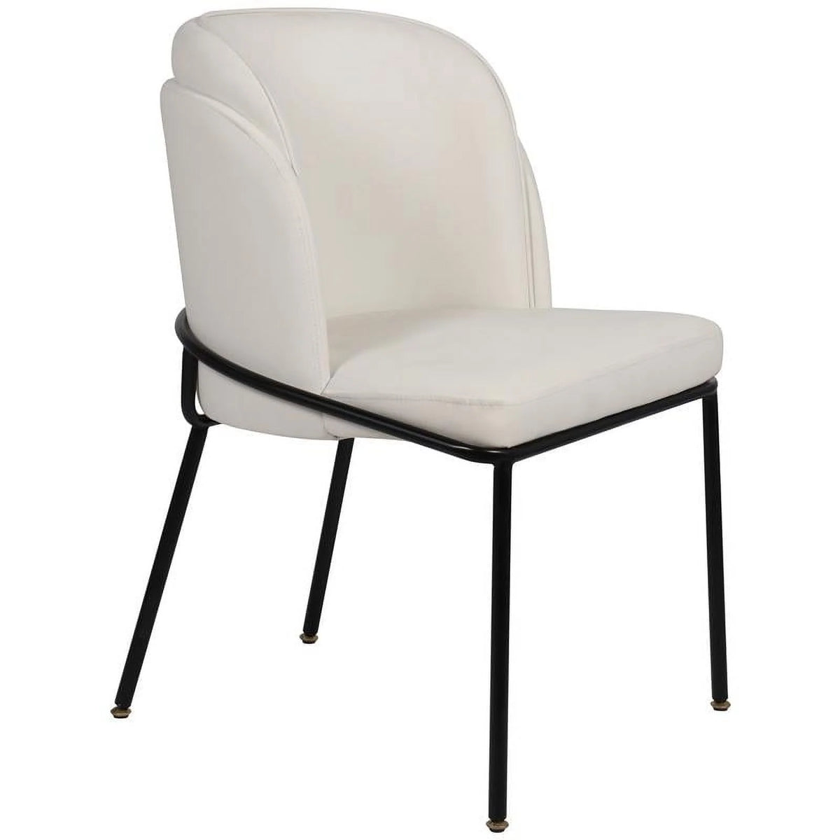 White Vegan Leather Dining Chair C5347