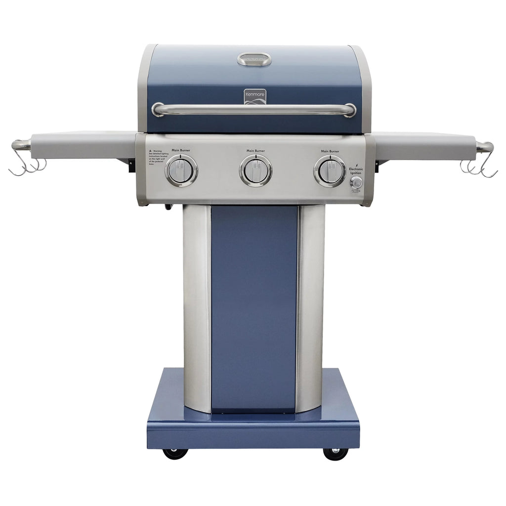 3-Burner Propane Gas Grill with Foldable Side Tables L5509