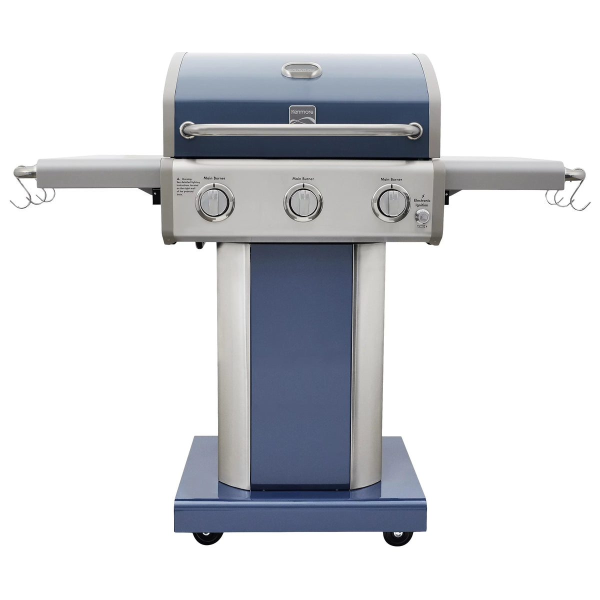3-Burner Propane Gas Grill with Foldable Side Tables L5509