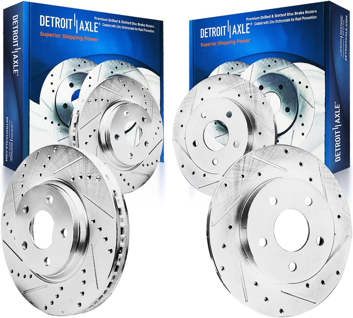 4pc Set Drilled And Slotted Brake Rotors L478820