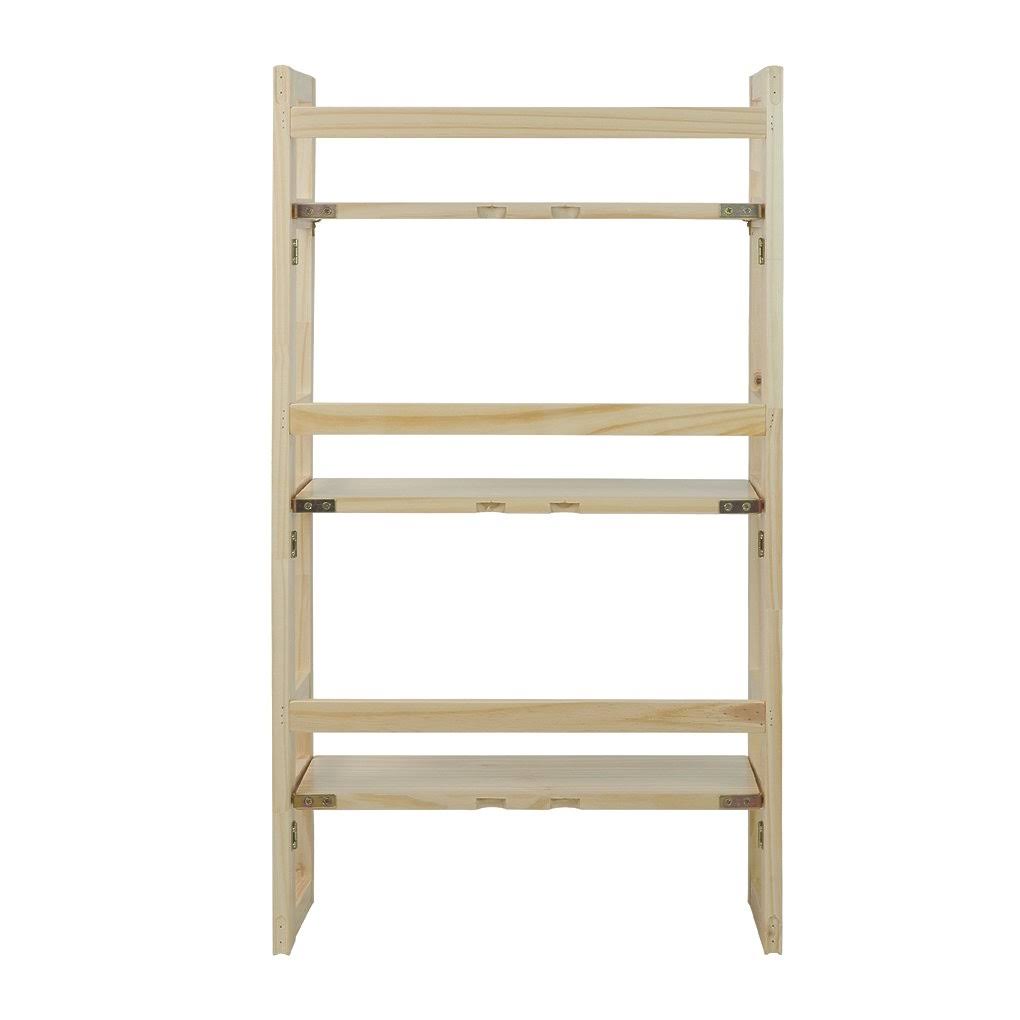 3-Shelf Folding Bookcase, Natural X784