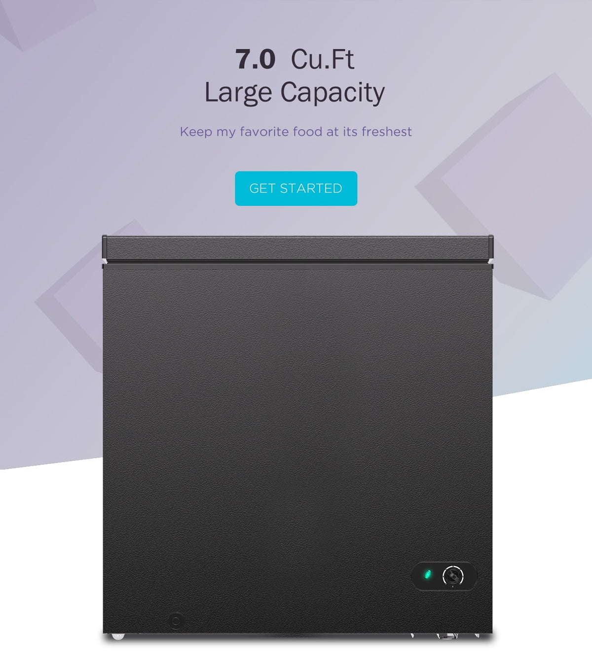 7.0 Cu ft Chest Freezer with Adjustable Temperature Controls G996923