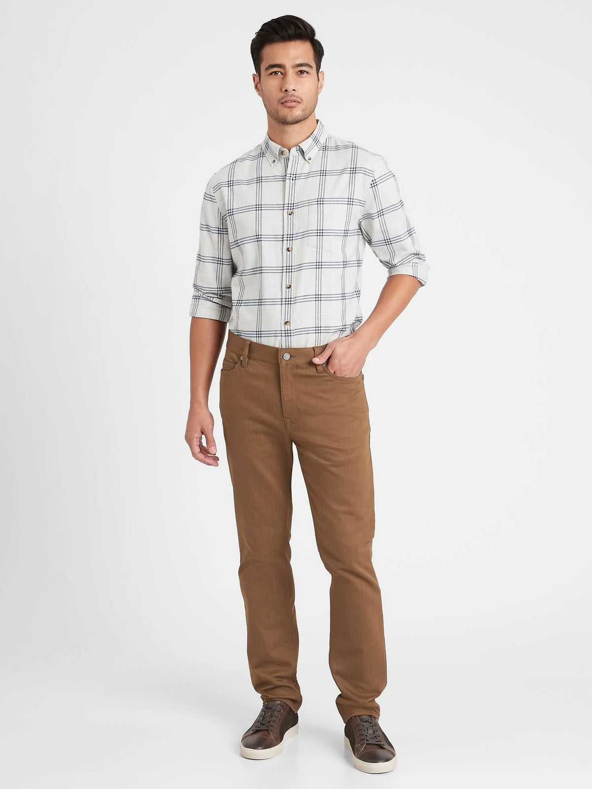Slim Heathered Traveler Pant Camel Size 28W 32L L6429