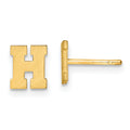 10K Yellow Gold Initial H Post Earrings Y4172
