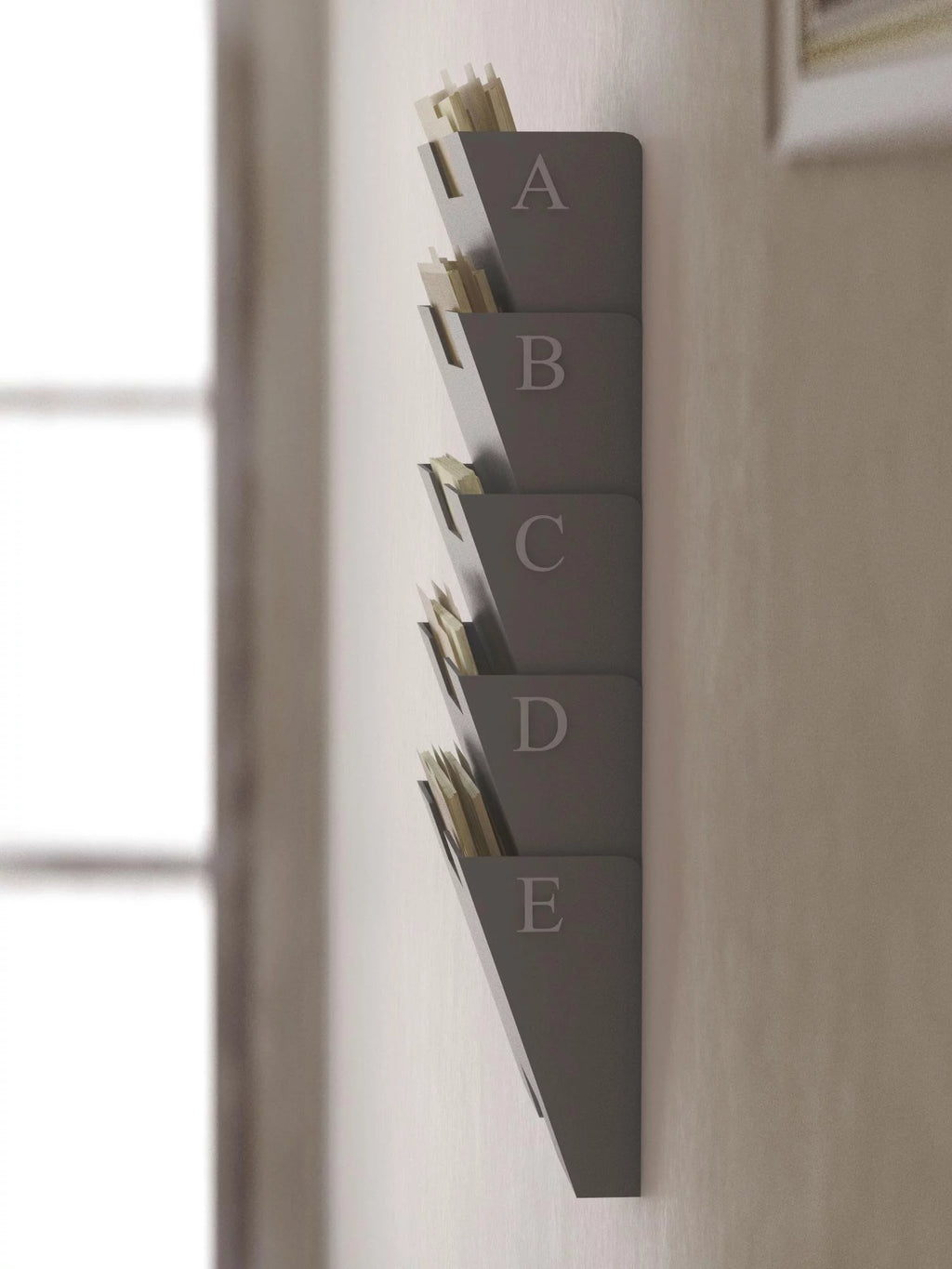 5 Tier Steel Magazine Rack Wall File Folder Organizer I73254