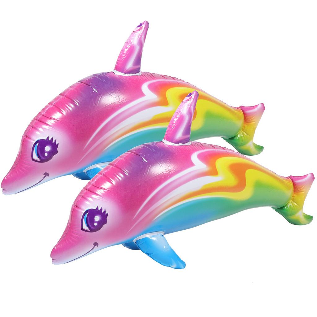 2 Pcs Inflatable Dolphin Pool Toys Pvc Z1420
