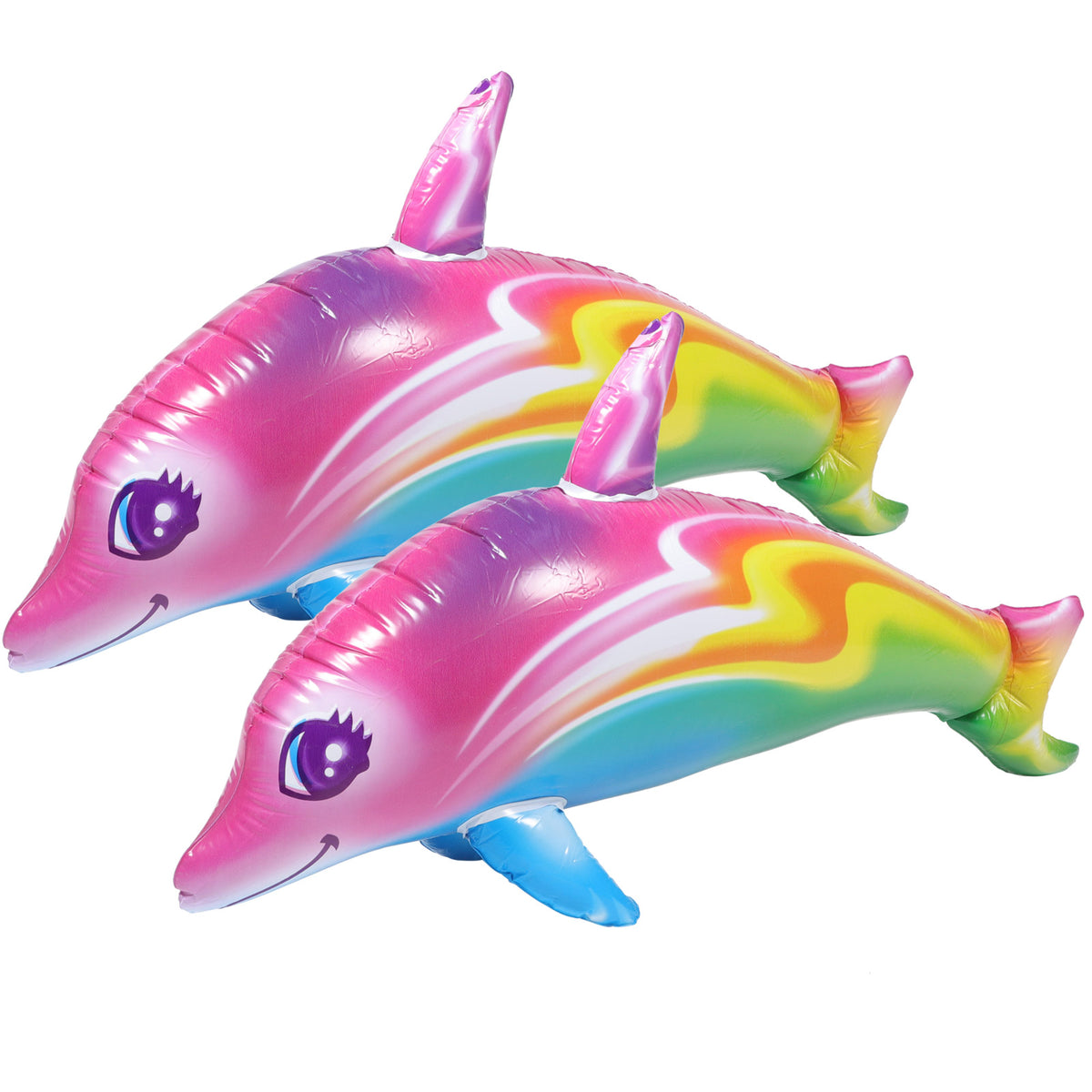 2 Pcs Inflatable Dolphin Pool Toys Pvc Z1420