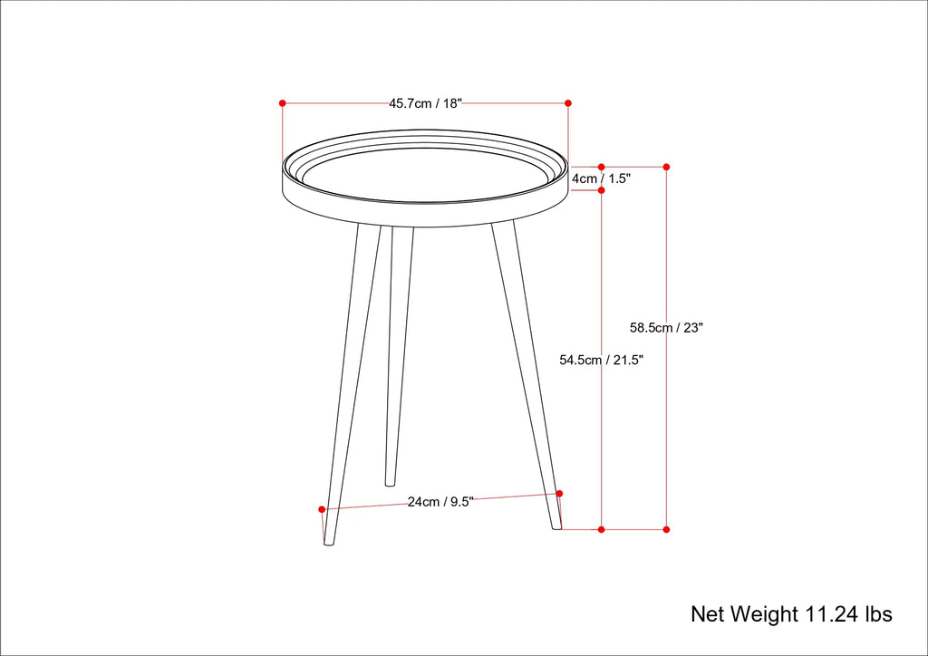 18 inch Metal Round Side Table P433577