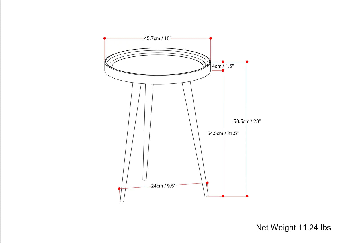 18 inch Metal Round Side Table P433577