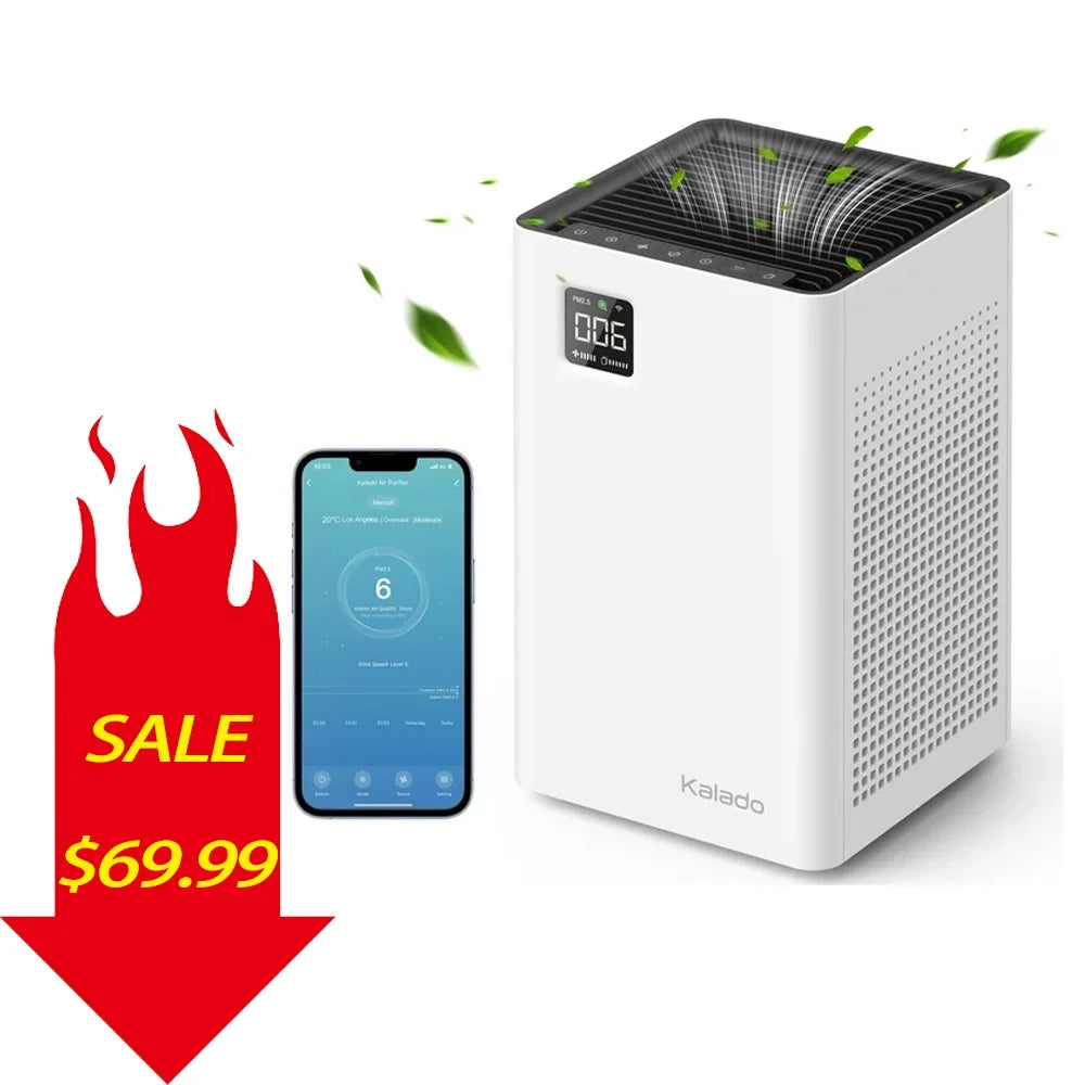 Air Purifier with Wi-Fi, Double Filter, Voice Control, PM2.5 Detector R352286