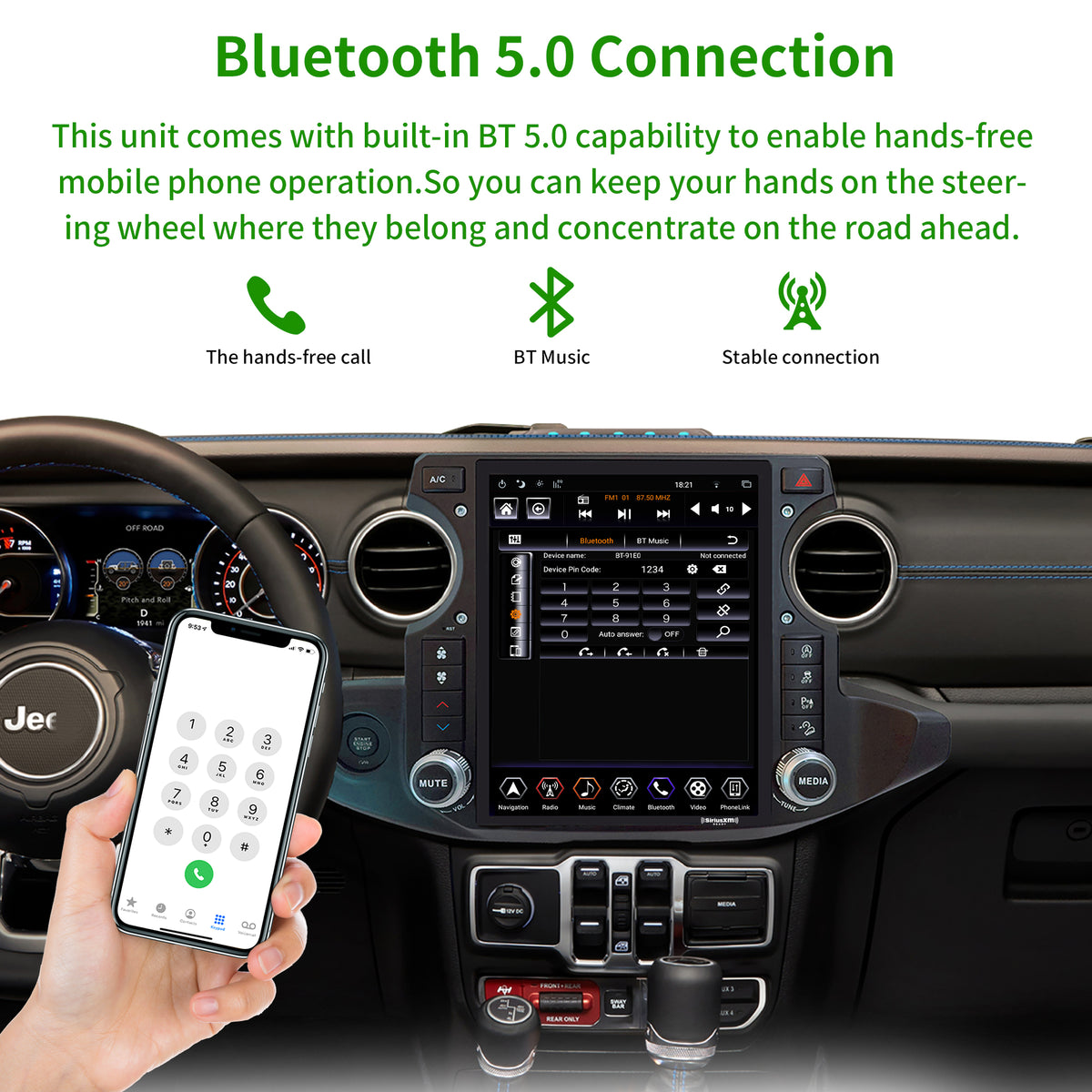 12.1 inch Touch Screen Car Radio Stereo with Apple Carplay U63402