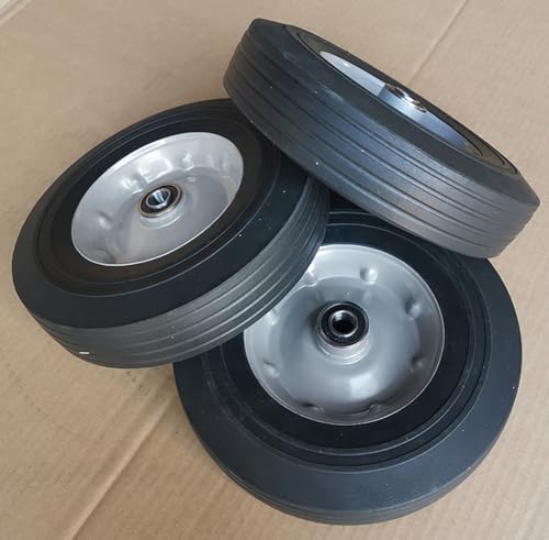 10-Inch Solid Rubber Tire Wheels Replacement 4.10/3.50-4" Flat Free Tire for Hand Truck (2-Pack) T4479
