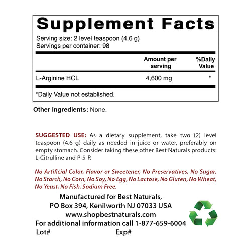 3 Pack 1 LB L-Arginine Powder I3898