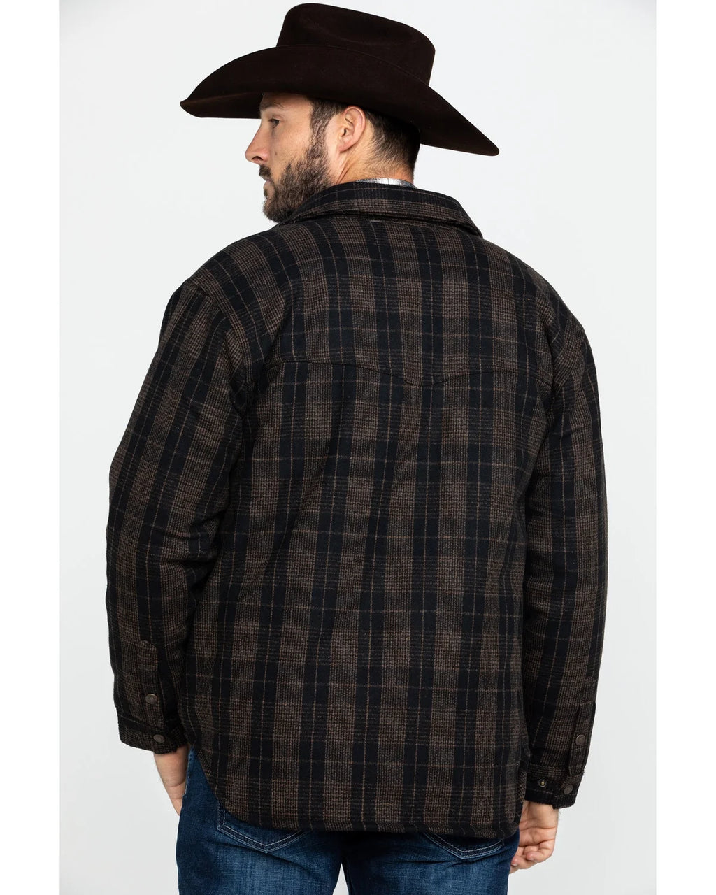 Brown Large Snap-Front Jacket P858