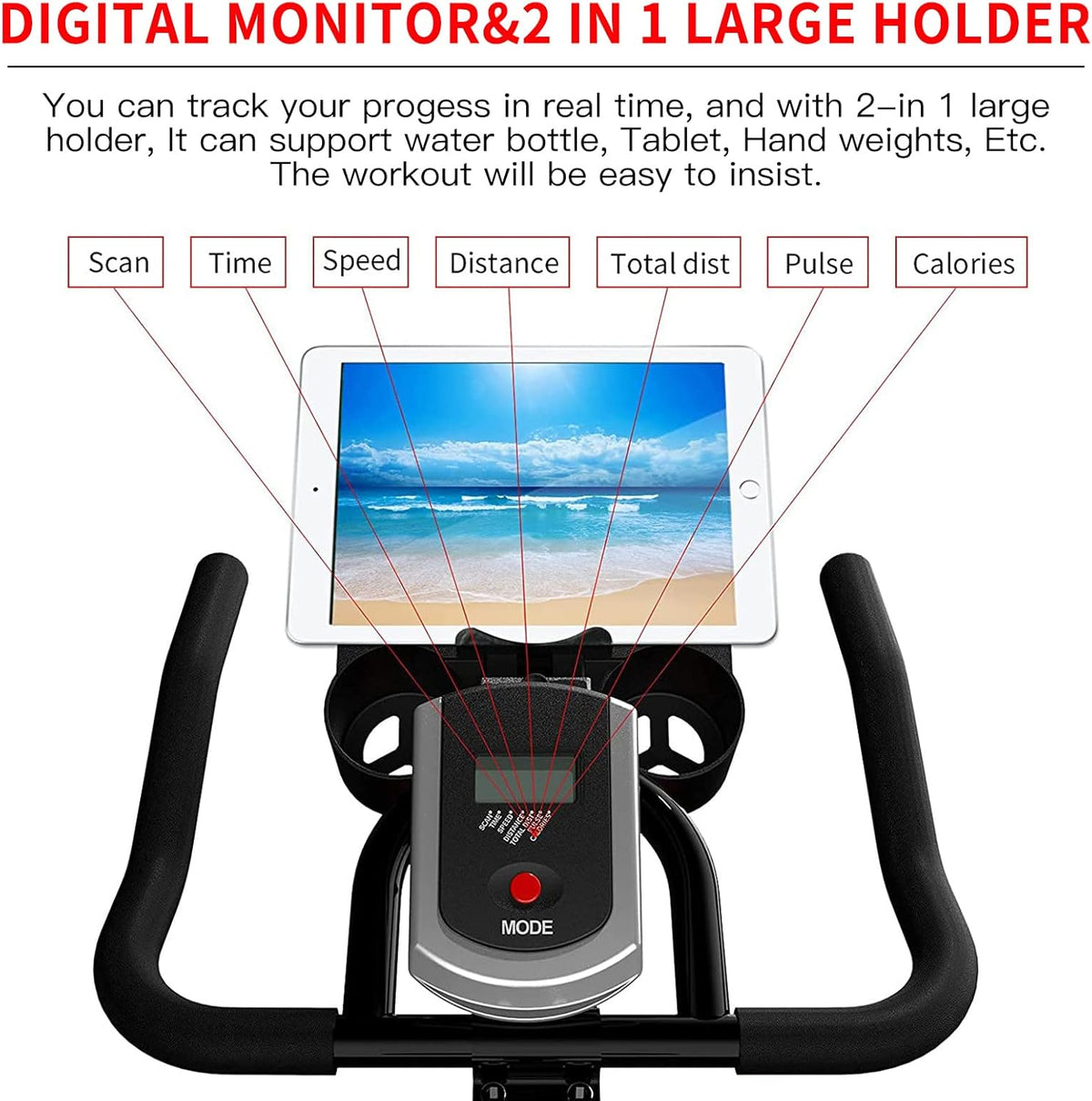 Exercise Bike with Tablet Holder Indoor Cycling Bike V580