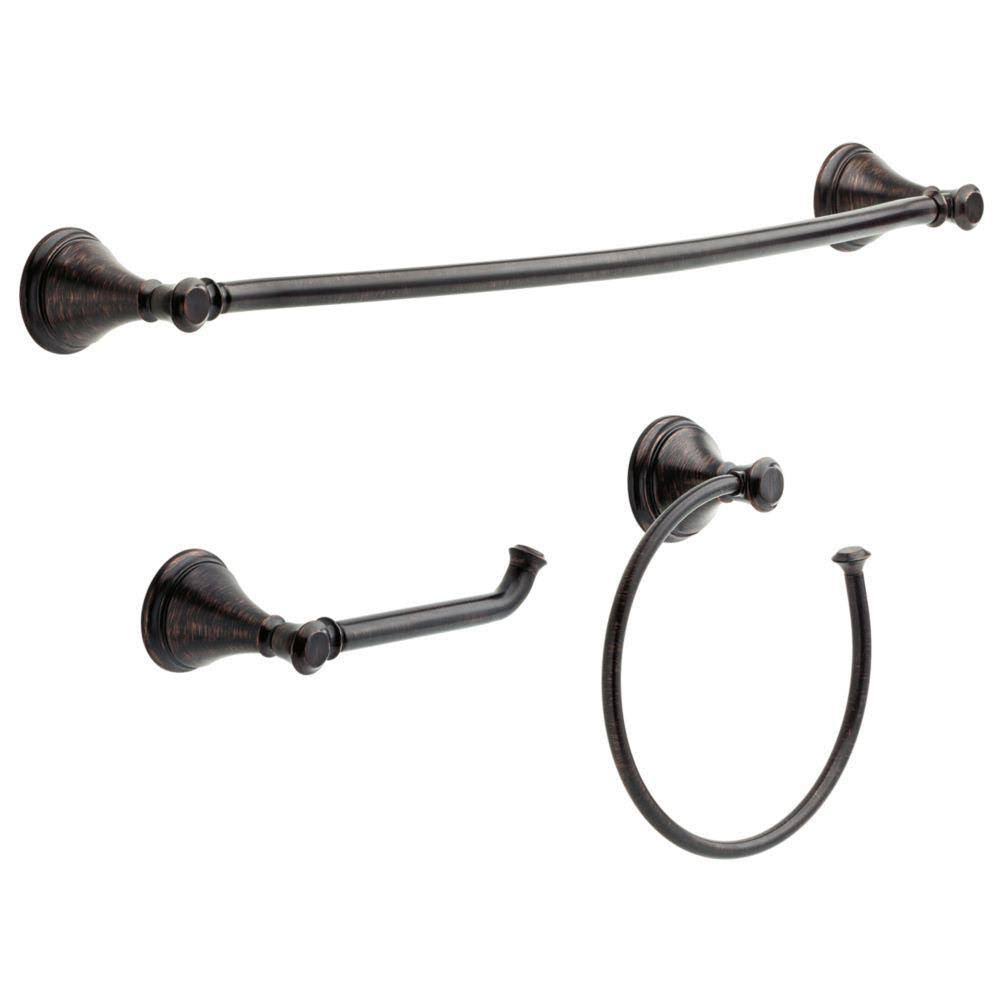 3-Piece Bath Hardware Set in Venetian Bronze N7992