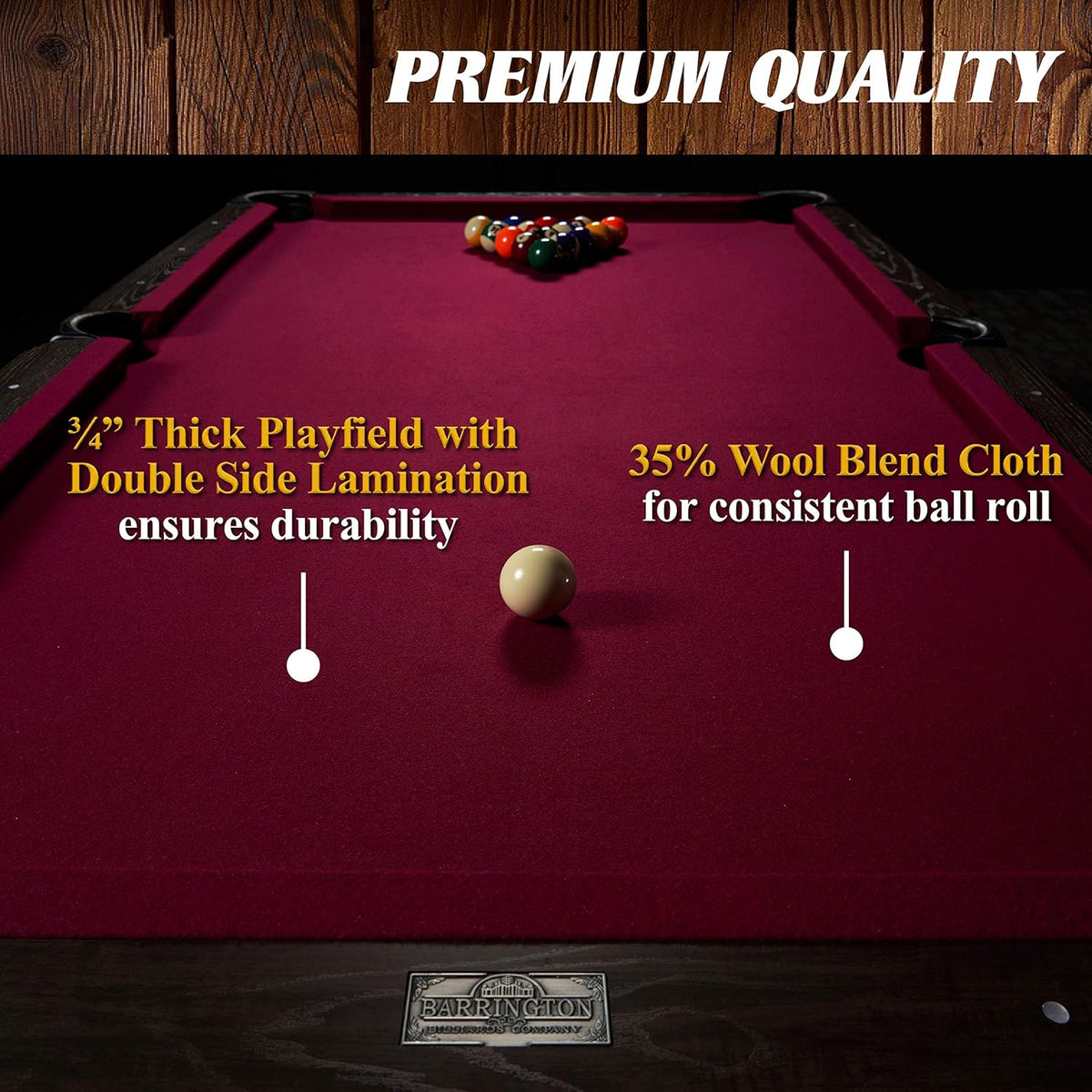 7.5' Drop Pocket Table with Pool Ball and Cue Stick Set V642671