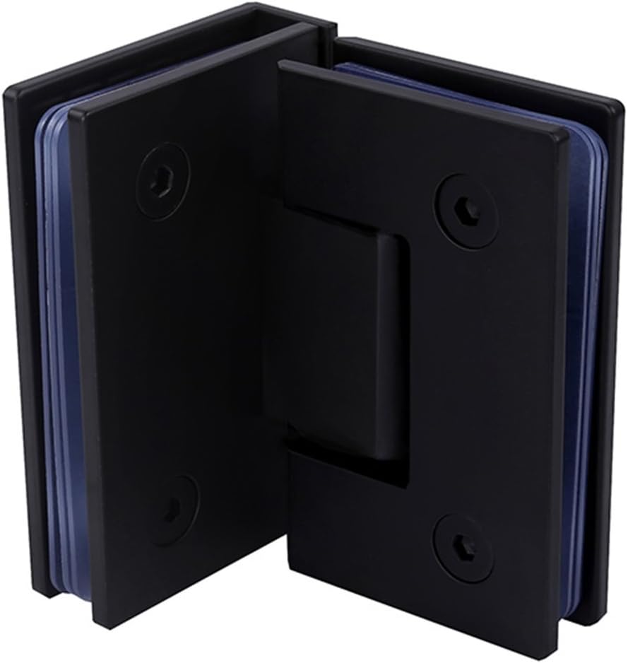Heavy Duty 90 Degree Frameless Pivot Glass Shower Door Hinge Replacement Parts, 304 Stainless Steel Black G485
