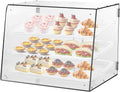 Acrylic 3 Tray Commercial Countertop Bakery Display Case with Rear Door Access & Removable Shelves, 22x17x16.5inch C93302