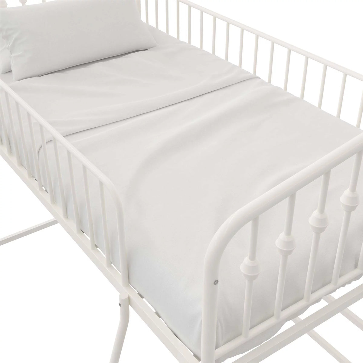 Off White Metal Twin Loft Bed I14541