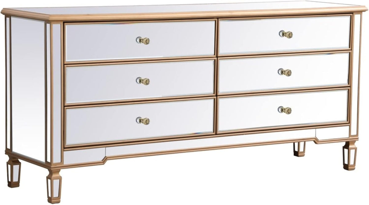 Antique Gold Mirrored Chest I90449