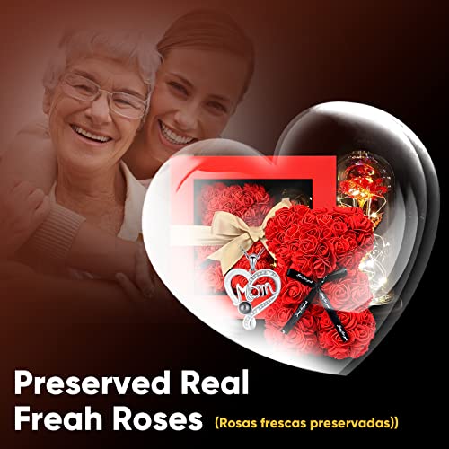 Light up Rose in Glass Dome M261465