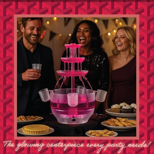 1.5 Gal 3 Tier LED Drink Fountain with 4 Reusable Cups Z87961