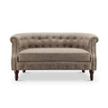 Brown Rolled Arm Loveseat W57660