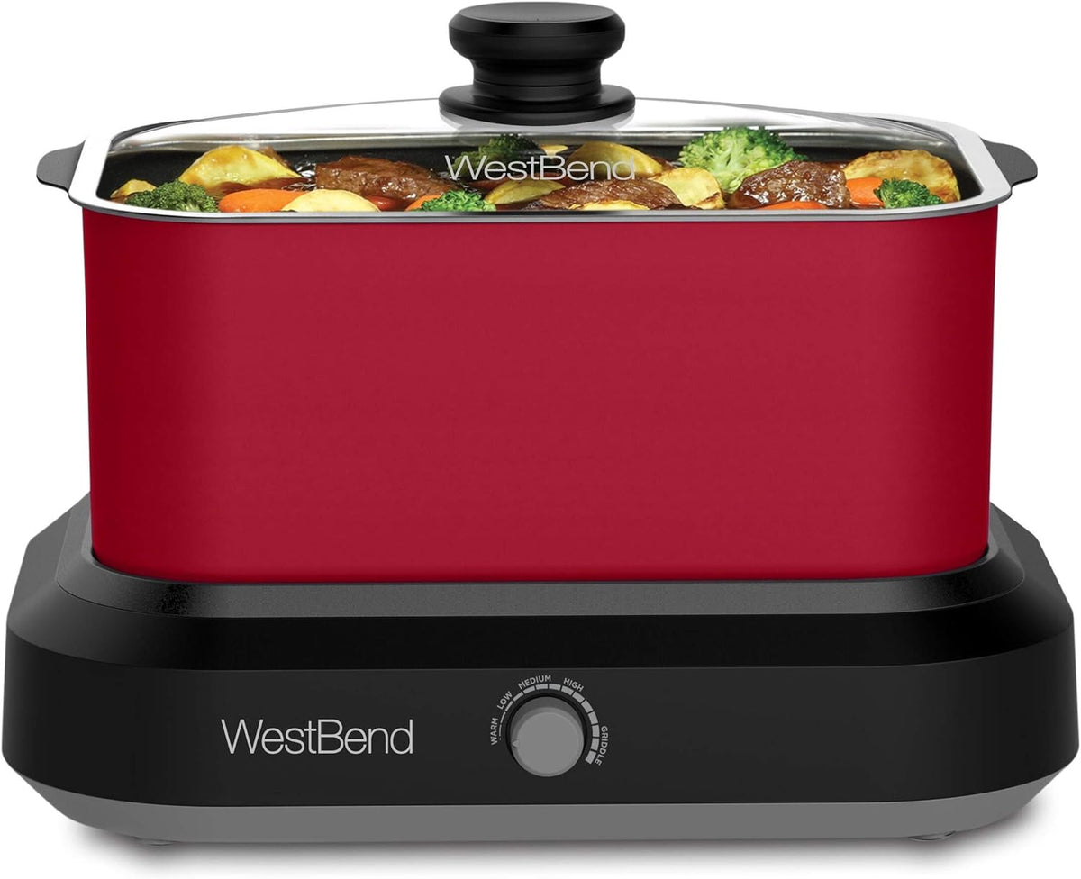 6-Quart Red Non-stick Slow Cooker N648249