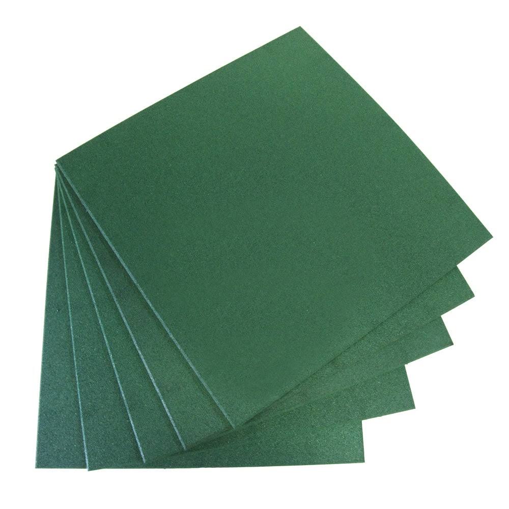 Interlocking Rubber Tiles 3/4 in 10 Pack Green Z431777