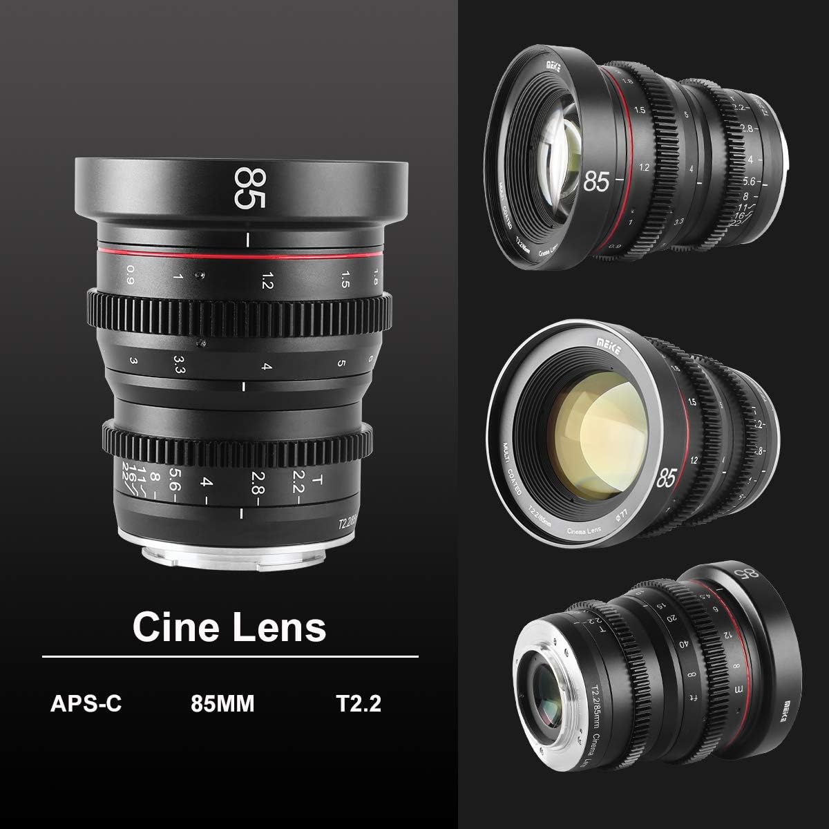 85mm T2.2 Manual Focus Cinema Lens for M43 Mount T89533