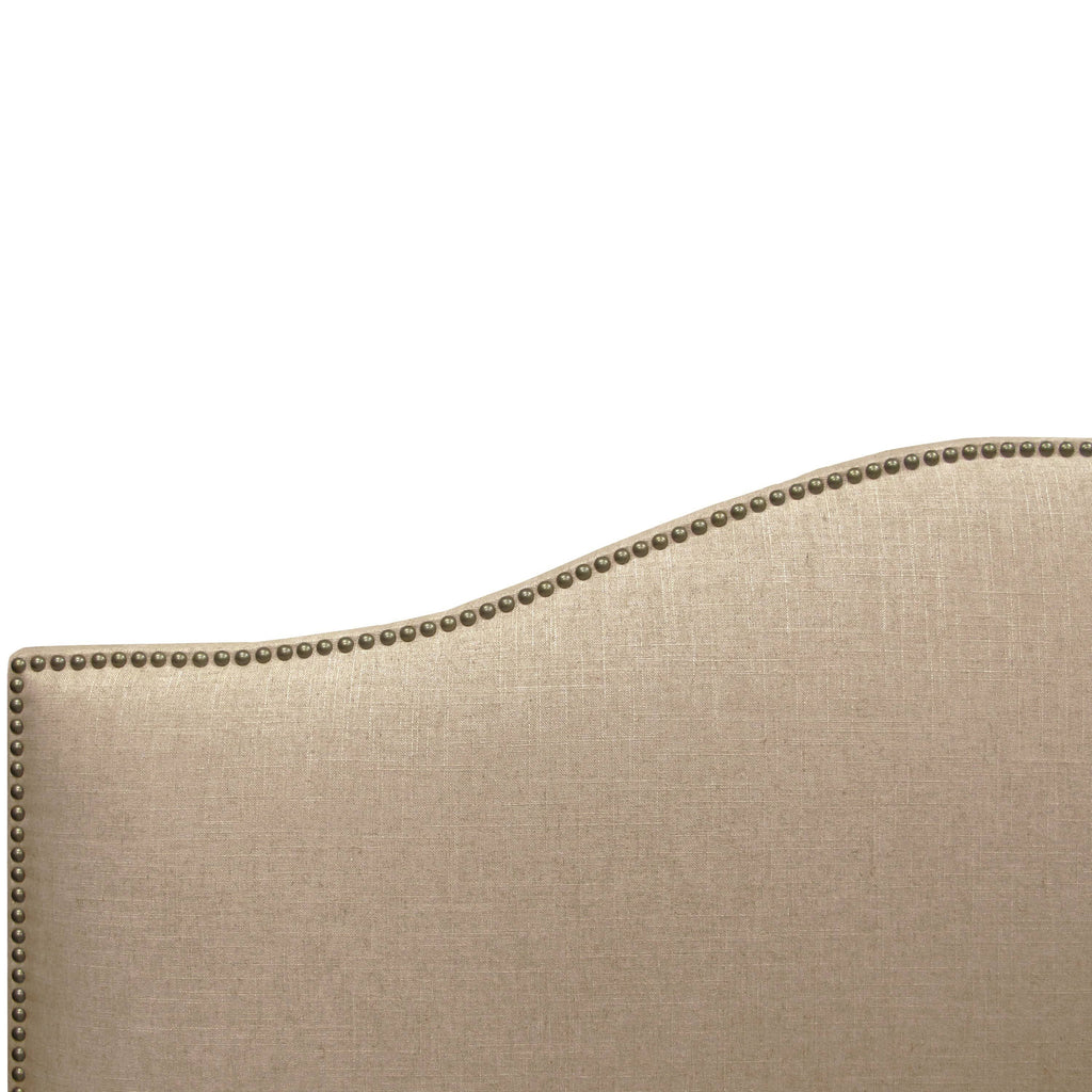 Tan King Nail Button Headboard I392922
