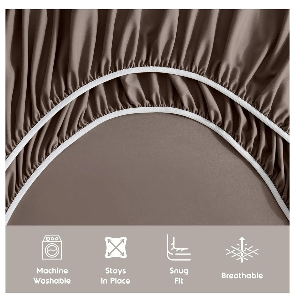 Chocolate Brown 3 Piece Twin Bed Sheets Set L721733