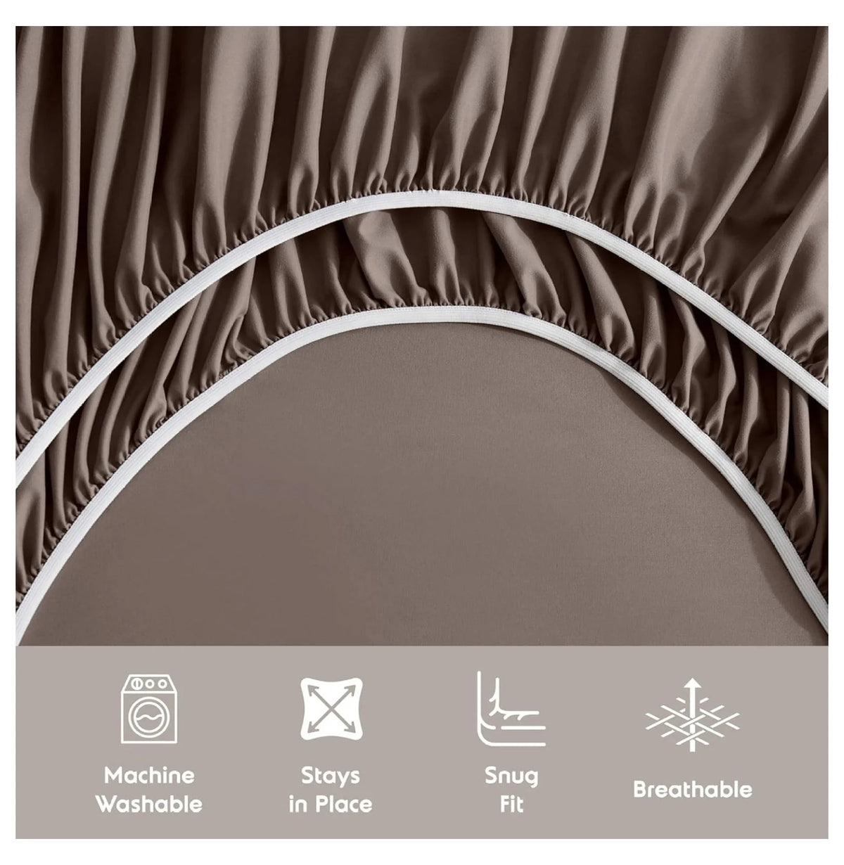 Chocolate Brown 3 Piece Twin Bed Sheets Set L721733