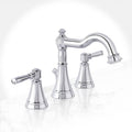 Polished Chrome Widespread Bathroom Faucet L925
