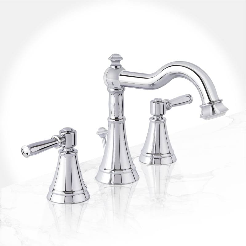 Polished Chrome Widespread Bathroom Faucet L925