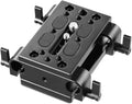 Camera Tripod Mounting Baseplate with 15mm Rod Clamp Rail Block J1140