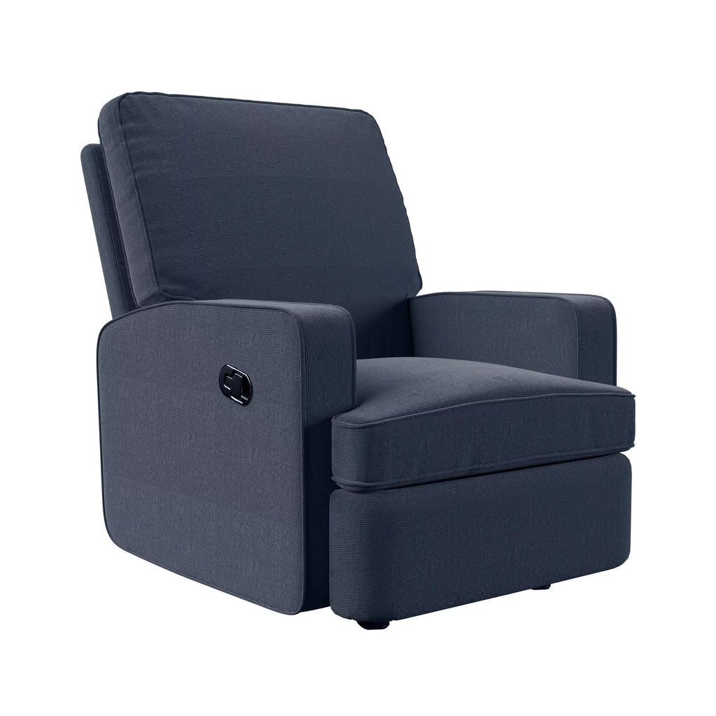 Navy Chenille Rocker Recliner Chair Q5835