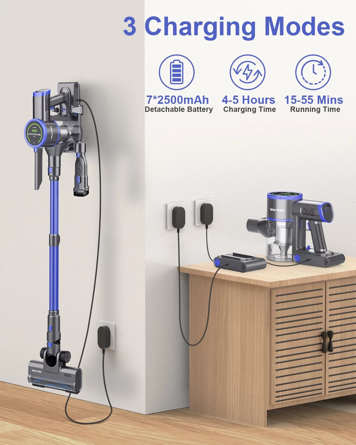 Cordless Stick Vacuum 450W 33Kpa 55mins W784828