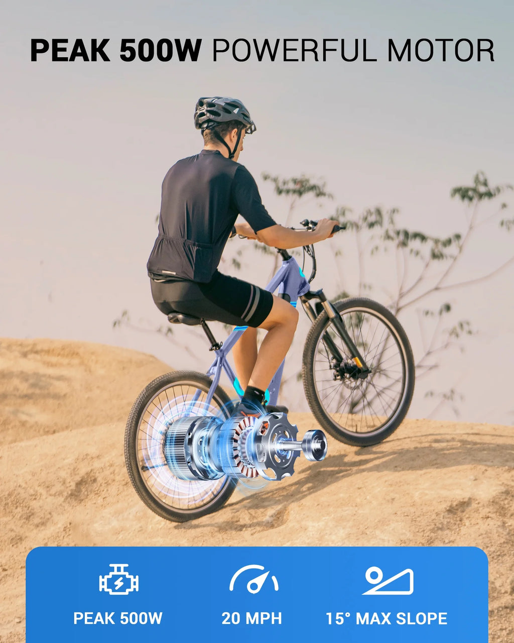 350W 26 Electric Mountain Bike with Removable Battery V402
