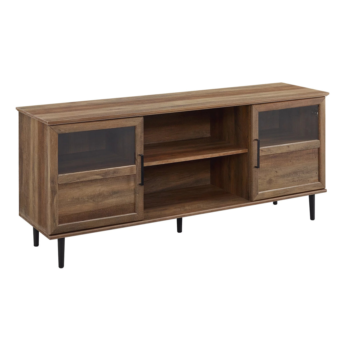 Transitional TV Stand for TVs up to 64" Reclaimed Barnwood F8987
