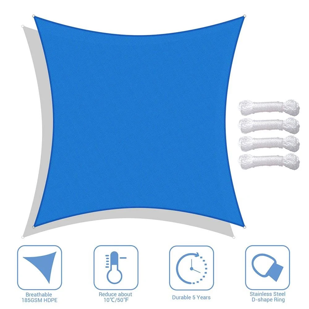 Blue 20ft Sun Sail Shade Canopy M317