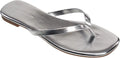 Vegan Leather Slip On Thong Sandals O887736