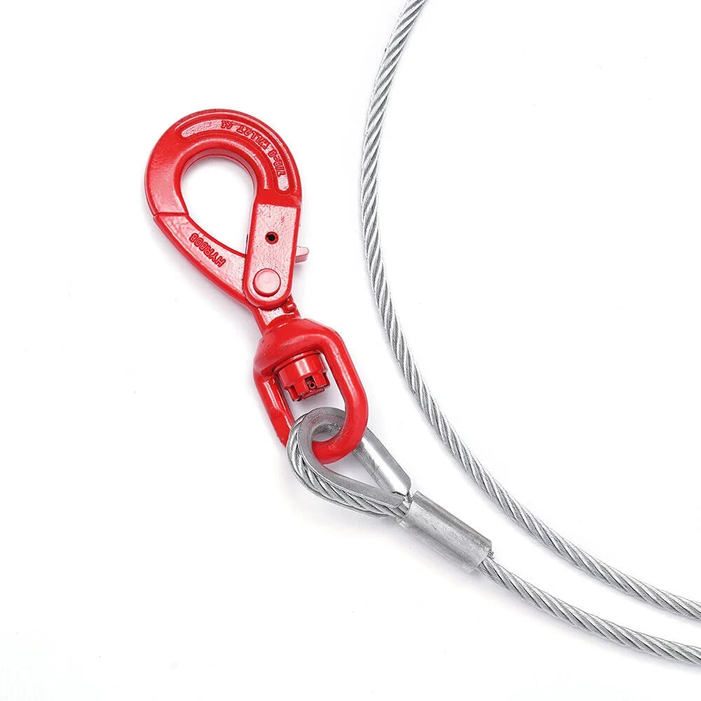 3/8" x 100" Steel Core Wire Rope Winch Cable with Swivel Hook X237